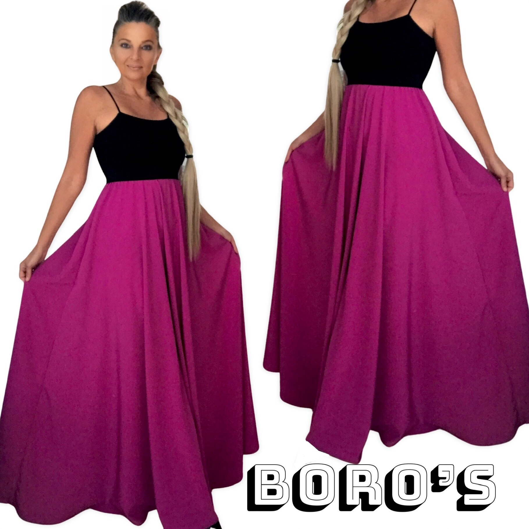 Dlouhé šaty BOROS DR-L-FU01